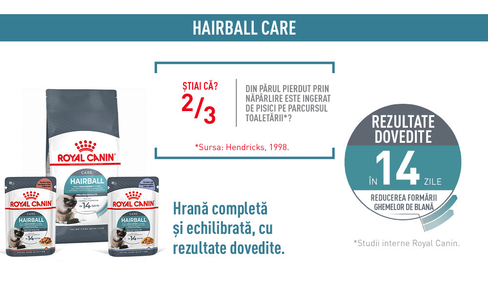 Hrana Uscata Pisici Royal Canin 216110 | Hairball Care, 10kg