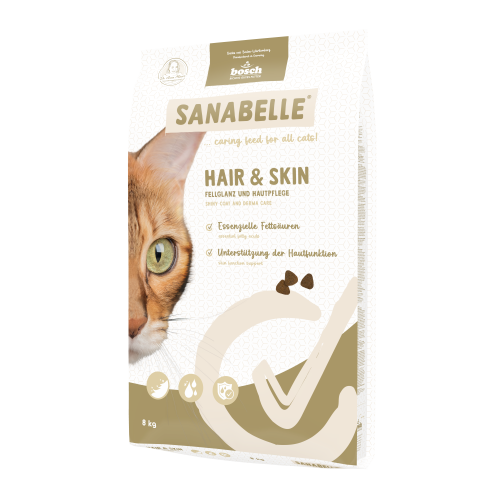 Hrana uscata pentru pisici Sanabelle Hair and Skin 8 kg