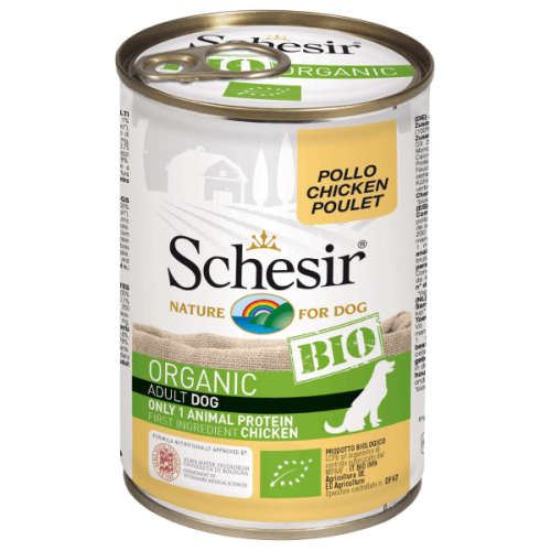 Hrana umeda pentru caini Schesir Bio Pui 400g