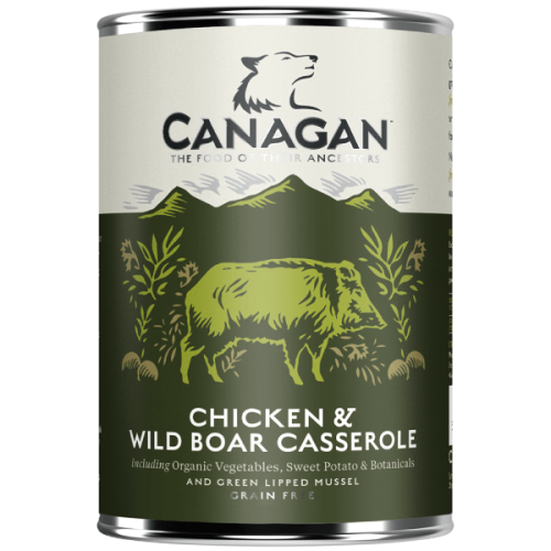 Hrana umeda pentru caini Canagan Dog Pui&amp;Mistret 400g