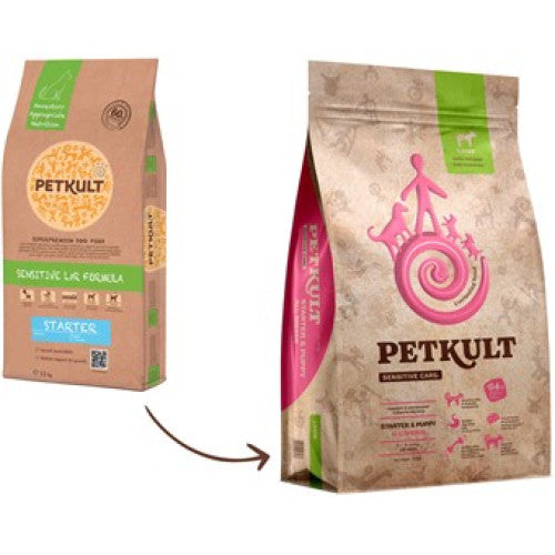 Hrana uscata pentru catei Petkult Sensitive Starter &amp; Puppy Miel si Orez 1 kg
