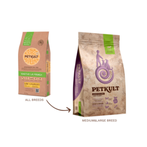 Hrana uscata pentru caini Petkult Sensitive Low Calories Adult&amp;Senior Talie Medium&amp;Large Miel si orez 3 kg