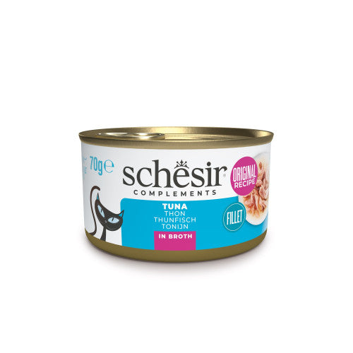 Hrana umeda pentru pisici Schesir conserva Ton in supa 70gr