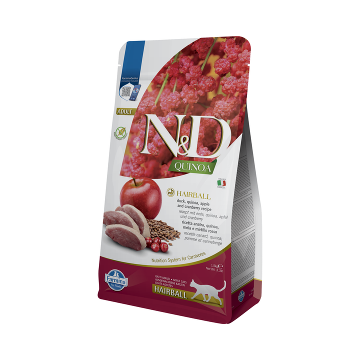 Hrană uscată pisică Farmina N&amp;D QUINOA hairball 1.5 kg