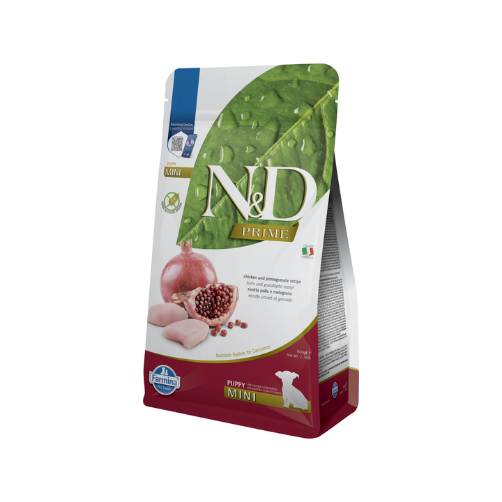 Hrană uscată câine Farmina N&amp;D PRIME pui &amp; rodie puppy mini 800 gr
