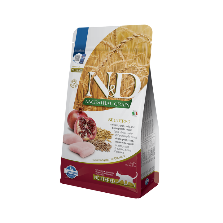 Hrana Uscata Pisici Farmina N&amp;D PND0150045 | 1.5kg, Pui, Rodie