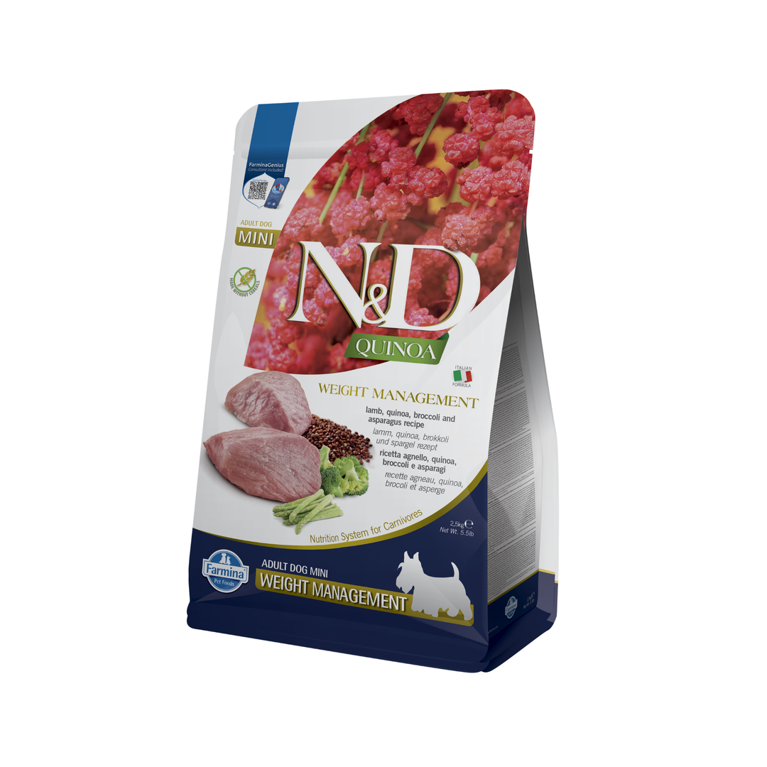 Hrană uscată câine Farmina N&D QUINOA weight management mini 2.5 kg