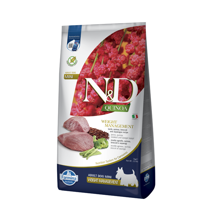 Hrană uscată câine Farmina N&amp;D QUINOA weight management mini 7 kg