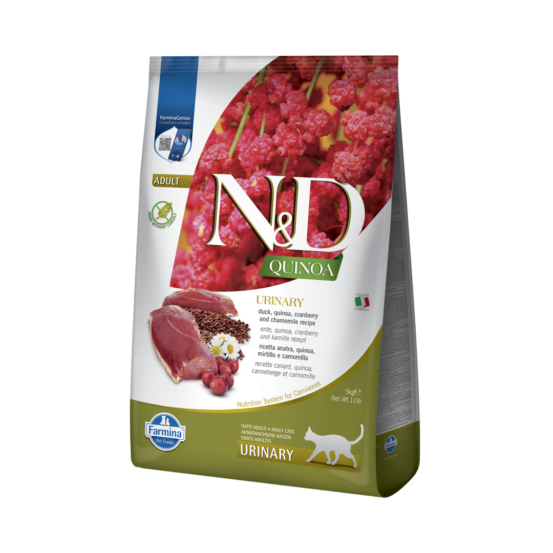 Hrană uscată pisică Farmina N&amp;D QUINOA urinary rață 5 kg