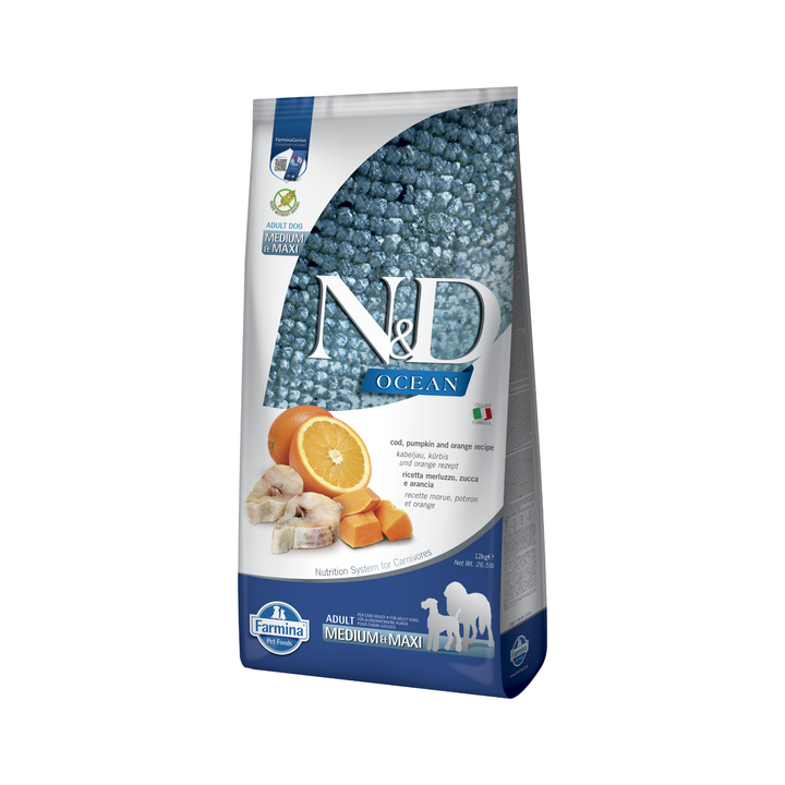 Hrana Uscata Caini Farmina N&amp;D PND1200032 | 12kg, Cod, Adult
