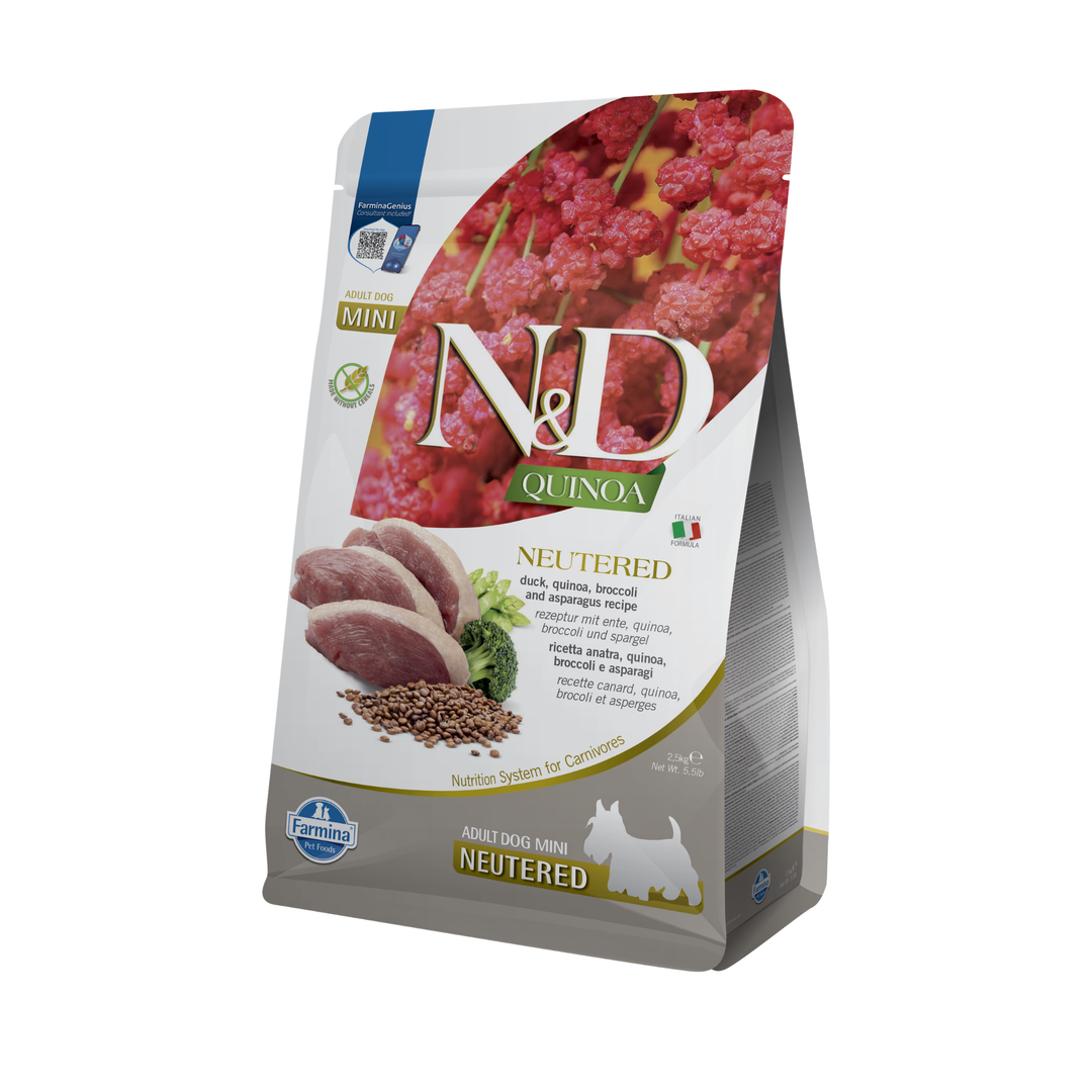 Hrană uscată câine Farmina N&D QUINOA neutered adult mini 2.5 kg