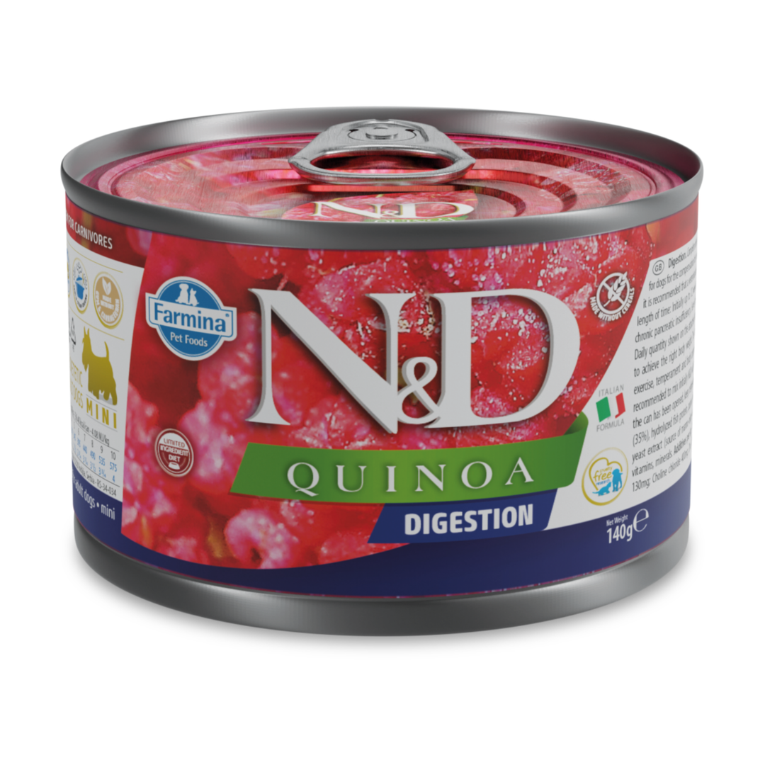Hrană umedă câine Farmina N&D QUINOA digestion mini hrană umedă 140 gr