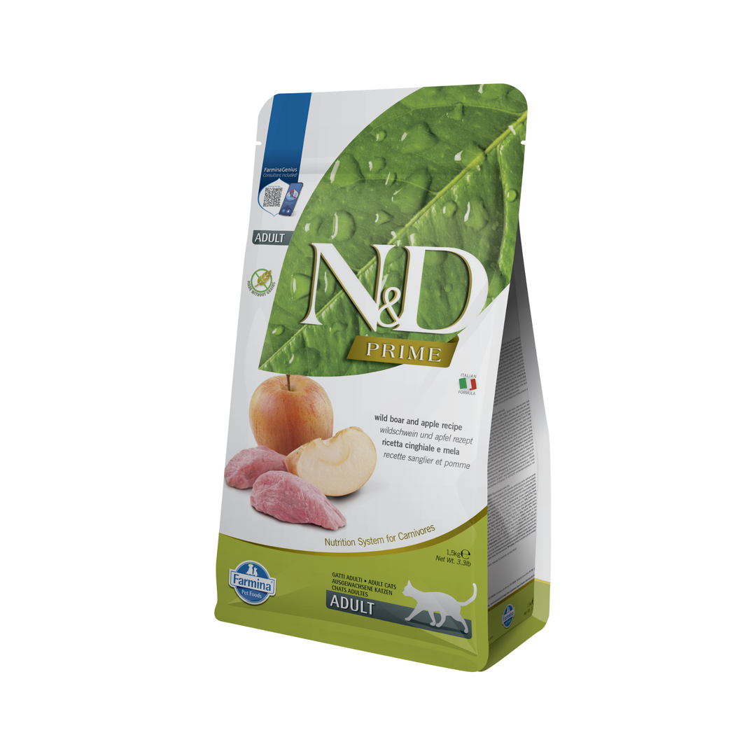 Hrană uscată pisică Farmina N&D PRIME mistreț & măr adult 1.5 kg