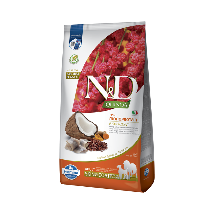 Hrana Uscata Caini Farmina N&amp;D PND0700086 | Quinoa, Hering, 7kg