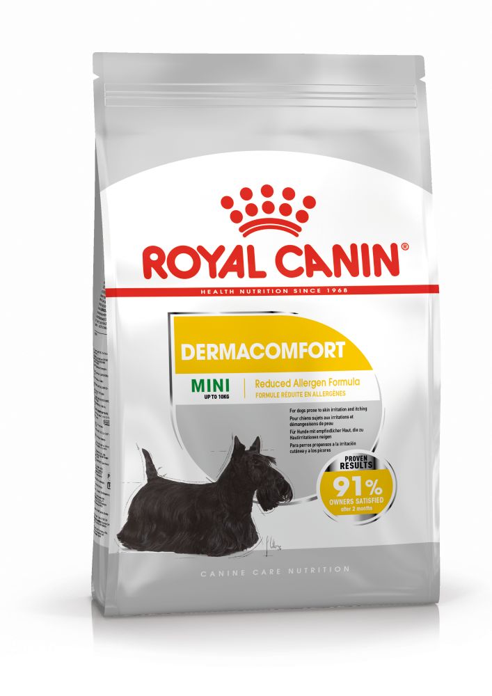 Royal Canin Mini Dermacomfort hrana uscata caine, prevenirea iritatiilor pielii, 3 kg