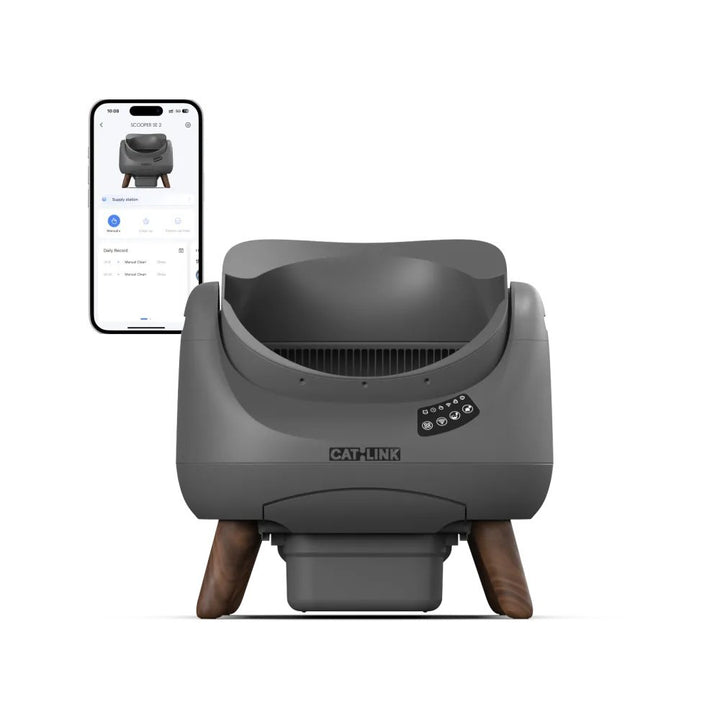 Litieră Pisici Catlink CL-CH-0 | Open-X, Autocurățare, Gri