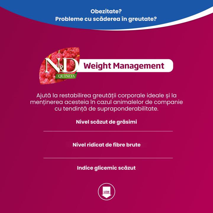 Hrana Umeda Caini Farmina N&amp;D PND140022 | Weight Management, 140g