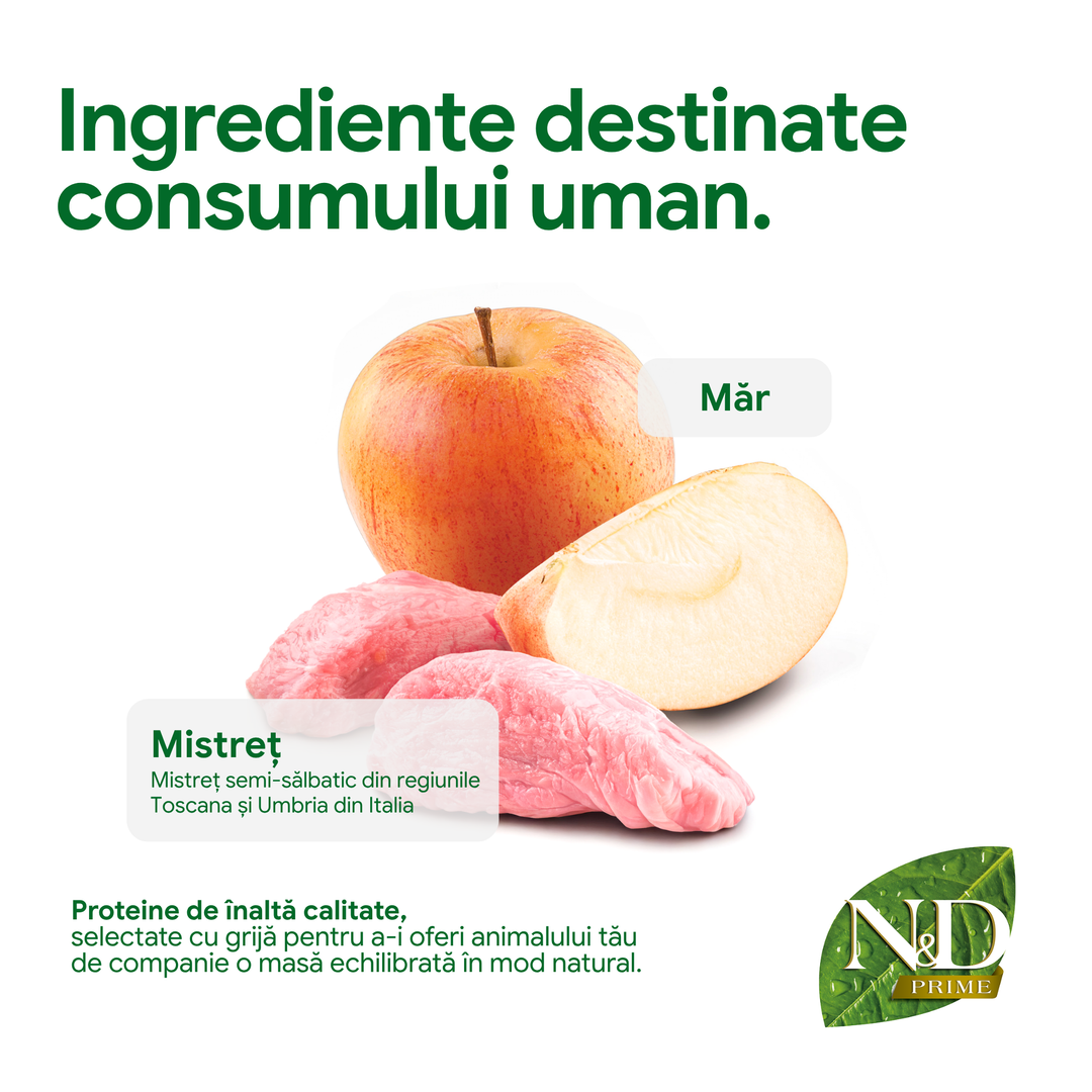Hrană uscată pisică Farmina N&amp;D PRIME mistreț &amp; măr adult 10 kg