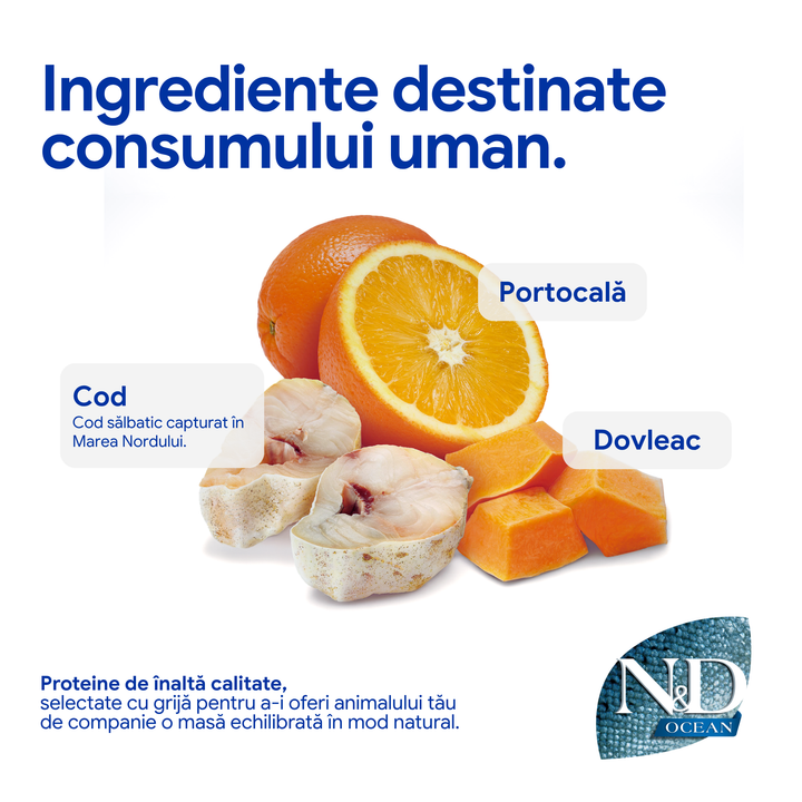 Hrana Uscata Caini Farmina N&amp;D PND0250064 | Cod, Dovleac, 2.5kg
