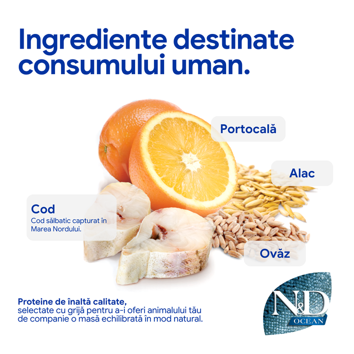 Hrana Uscata Caini Farmina N&amp;D PND0700044 | Cod, 7kg, Adult