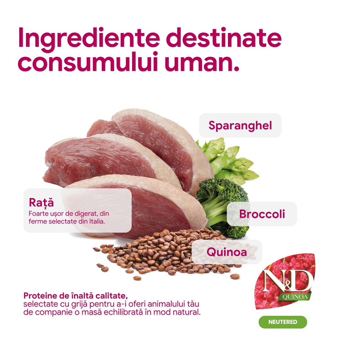 Hrană uscată câine Farmina N&amp;D QUINOA neutered adult mini 2.5 kg