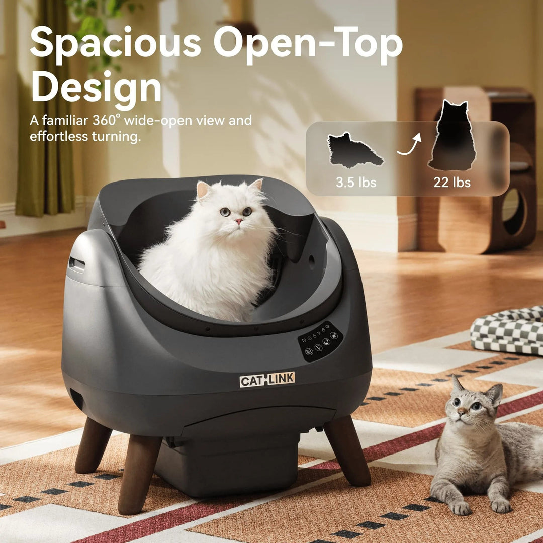 Litieră Pisici Catlink CL-CH-0 | Open-X, Autocurățare, Gri