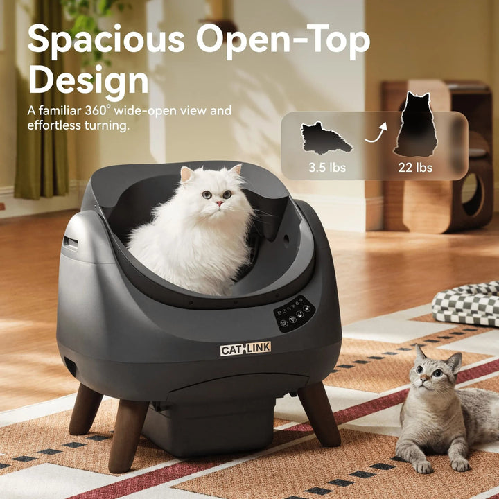 Litieră Pisici Catlink CL-CH-0 | Open-X, Autocurățare, Gri