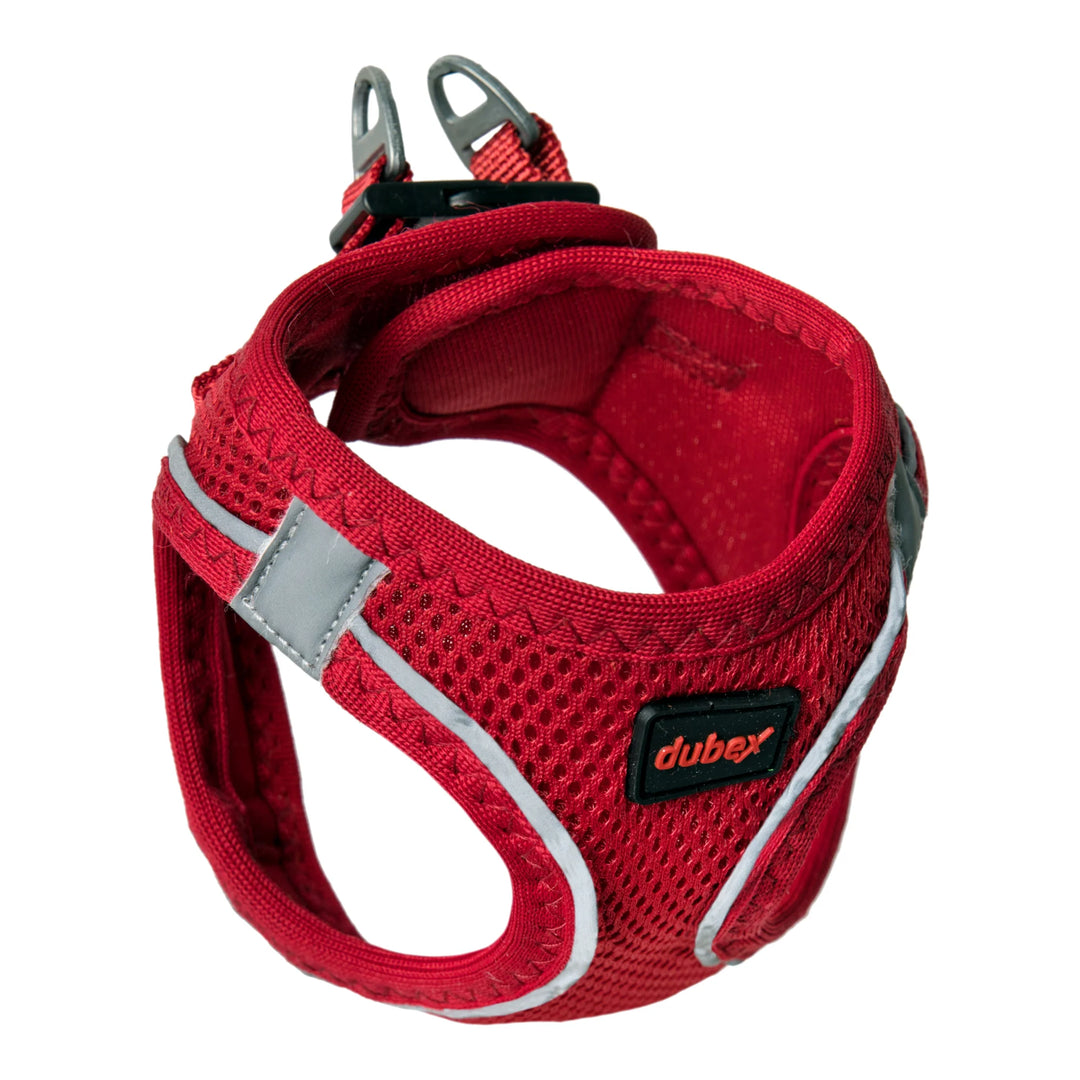 Ham reglabil din plasă pentru câini mari, 4DOG DELUXE, roșu, xl, confortabil și securizat