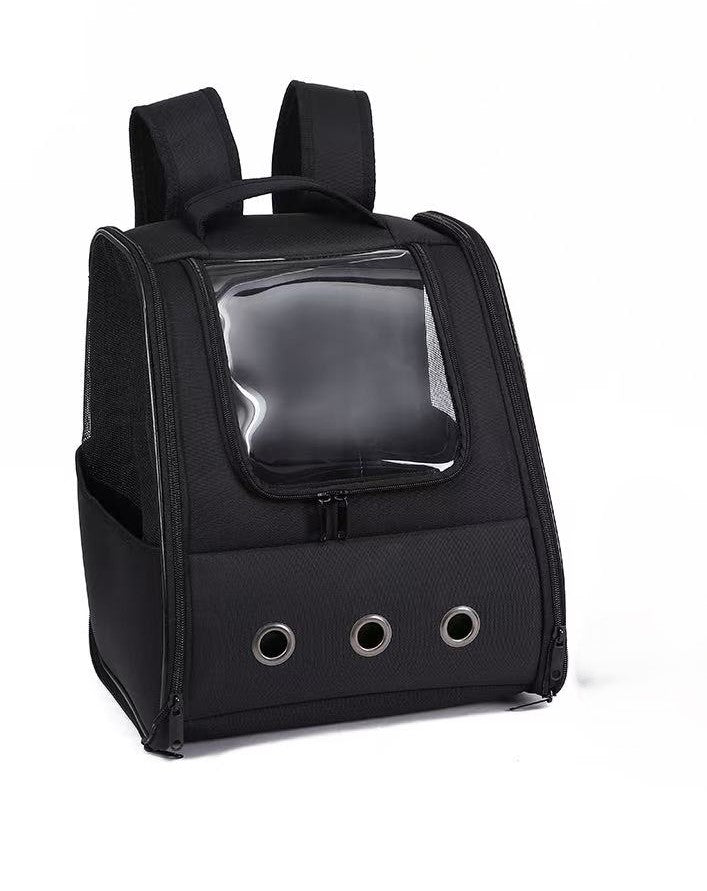Rucsac pentru transport oxford, 4DOG, negru, 32x28x37 cm, pentru pisici și câini mici, confortabil și durabil