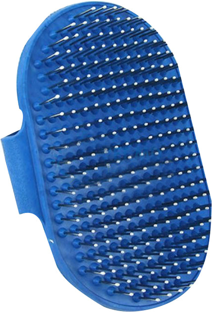 Perie manusa ovala pentru câini și pisici - 4DOG, dimensiuni eficiente 13x8.5cm, calitate cauciuc durabil pentru îngrijire optima