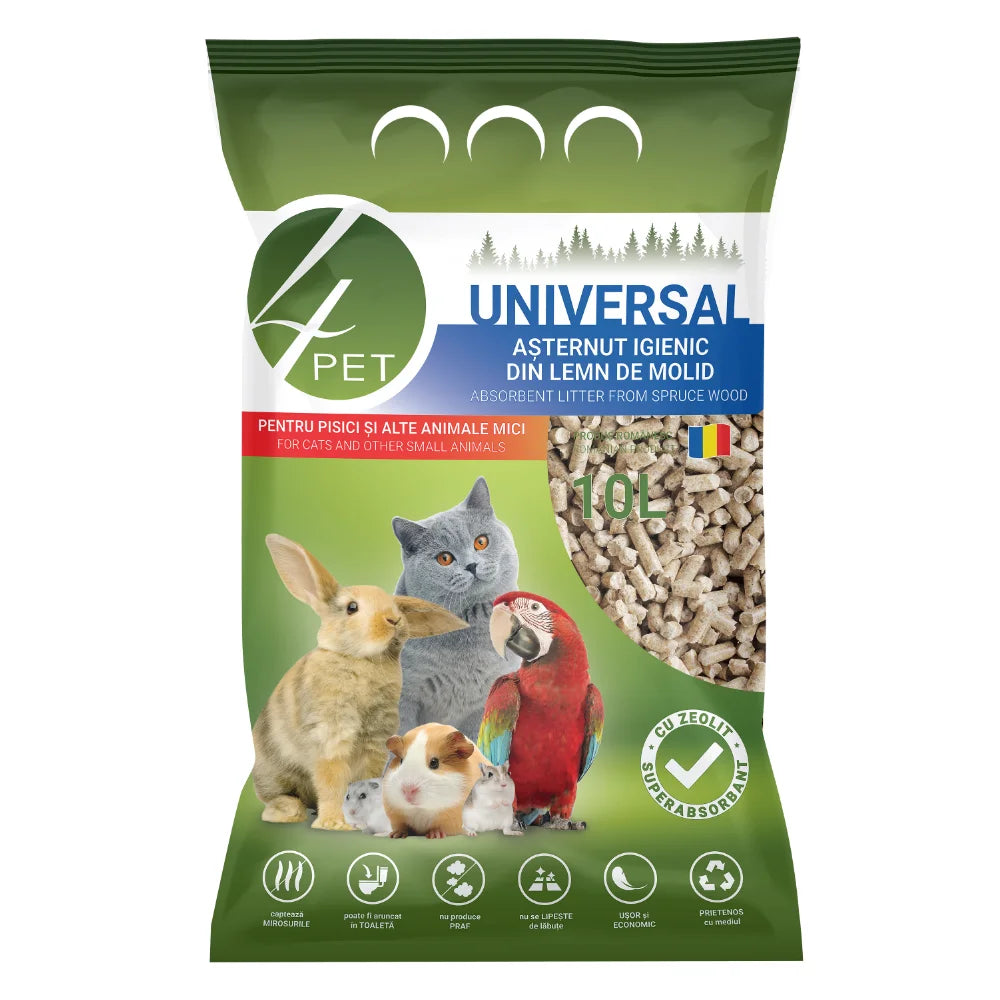 Așternut igienic universal lemn 10l 4PET