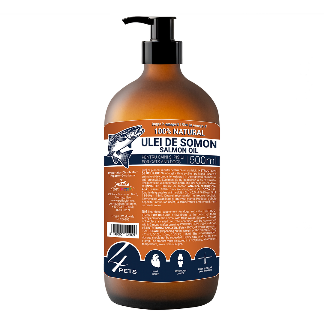 Ulei de somon pentru animale 4pets 500ml