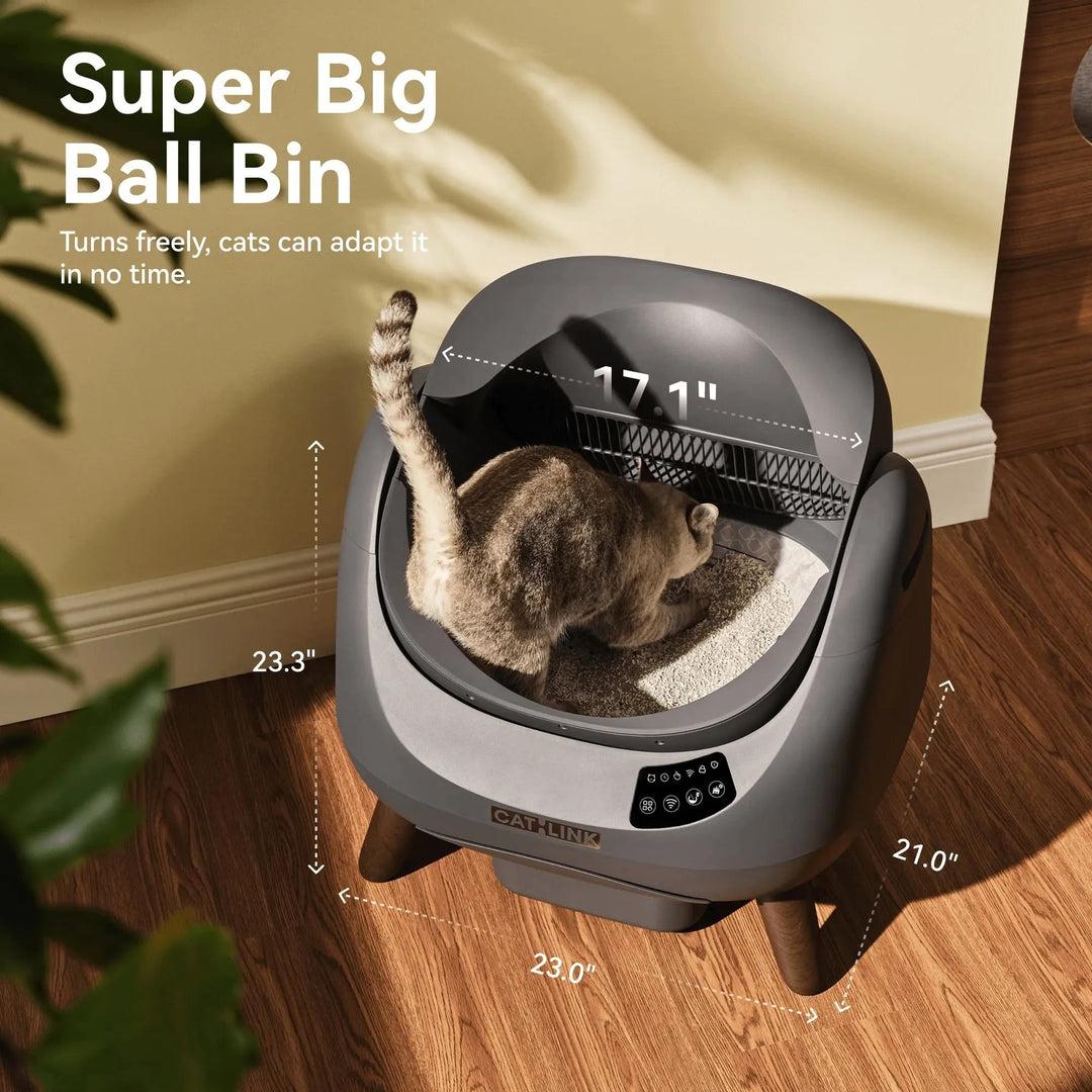 Litieră Pisici Catlink CL-CH-0 | Open-X, Autocurățare, Gri