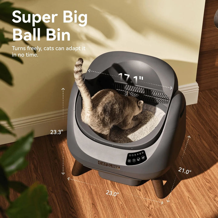 Litieră Pisici Catlink CL-CH-0 | Open-X, Autocurățare, Gri