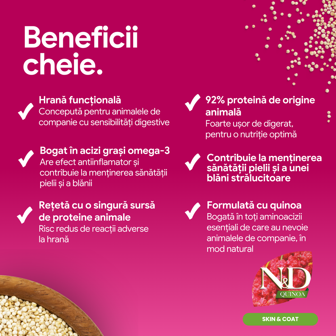 Hrana Uscata Caini Farmina N&amp;D PND0700086 | Quinoa, Hering, 7kg