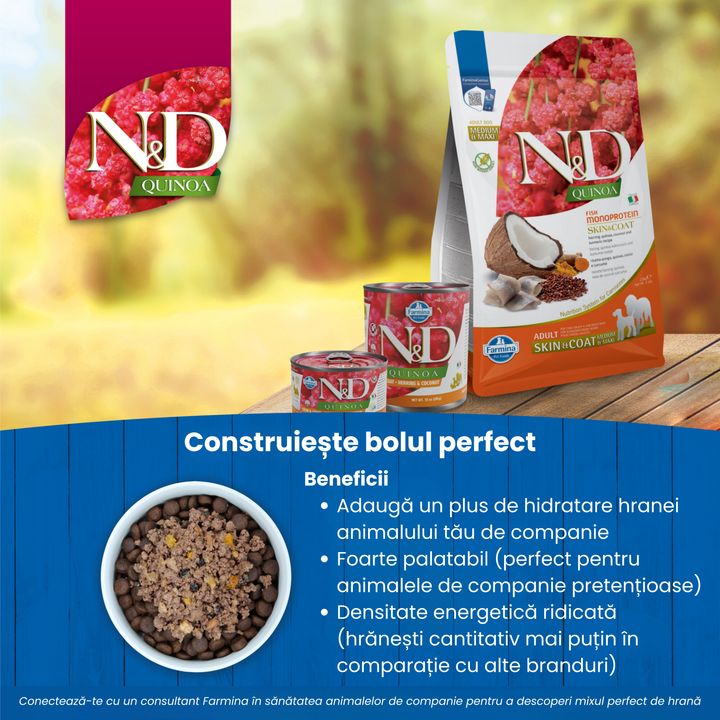 Hrană Umedă Câini Farmina N&amp;D PND285019 | Quinoa, Hering, 285g