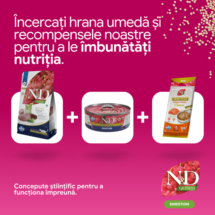 Hrană uscată pisică Farmina N&amp;D QUINOA digestion 1.5 kg