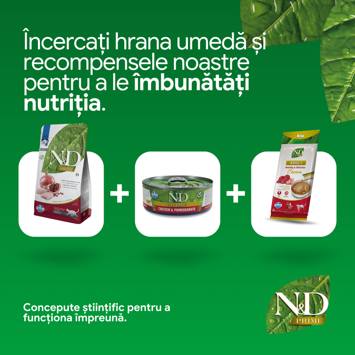 Hrană uscată pisică Farmina N&amp;D PRIME pui &amp; rodie adult 10 kg