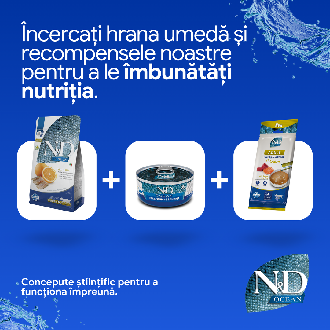 Hrana Uscata Pisici Farmina N&amp;D PND0150072 | Ocean, Herring, 1.5kg