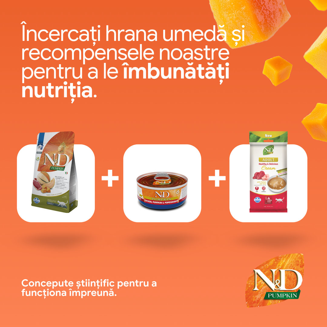 Hrana Uscata Pisici Farmina N&amp;D PND0150013 | Rata, Pepene, 1.5kg
