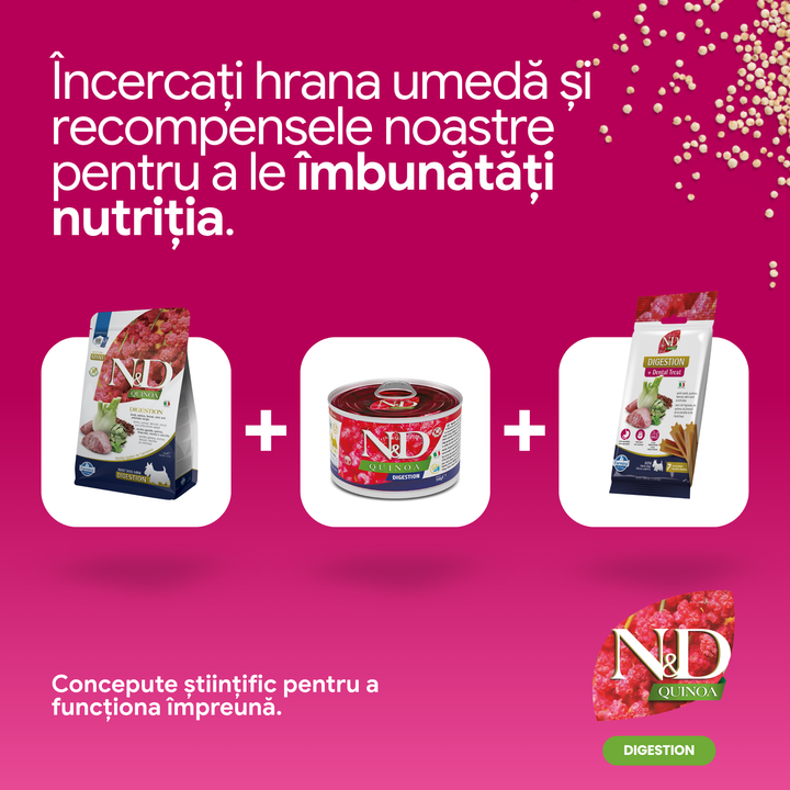 Hrană uscată câine Farmina N&amp;D QUINOA digestion mini 2.5 kg