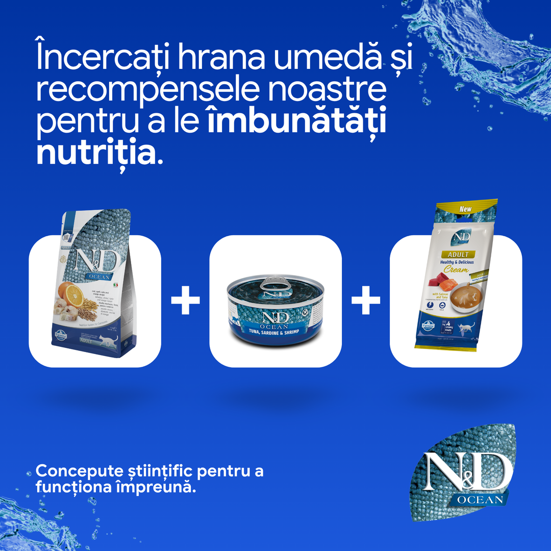 Hrana Uscata Pisici Farmina N&amp;D PND1000018 | Ocean, 10kg, Adult