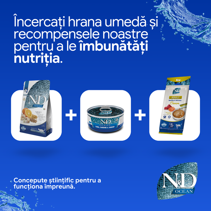 Hrana Uscata Pisici Farmina N&amp;D PND1000018 | Ocean, 10kg, Adult