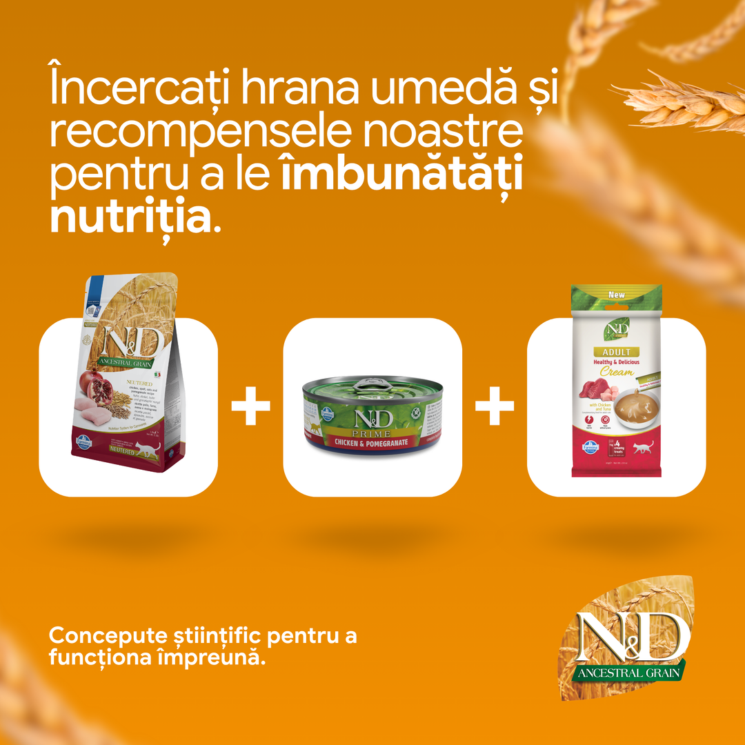 Hrana Uscata Pisici Farmina N&amp;D PND0150045 | 1.5kg, Pui, Rodie