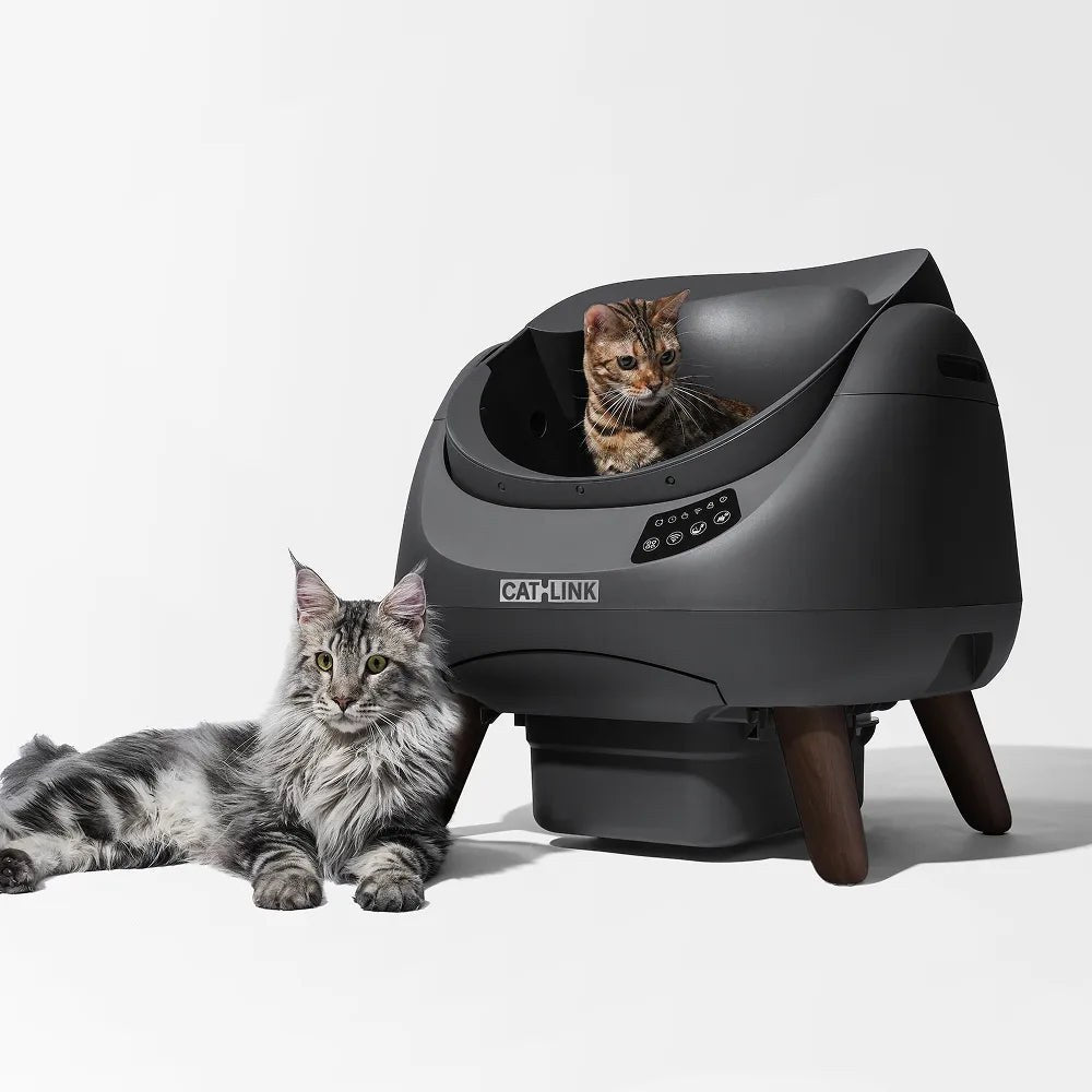 Litieră Pisici Catlink CL-CH-0 | Open-X, Autocurățare, Gri