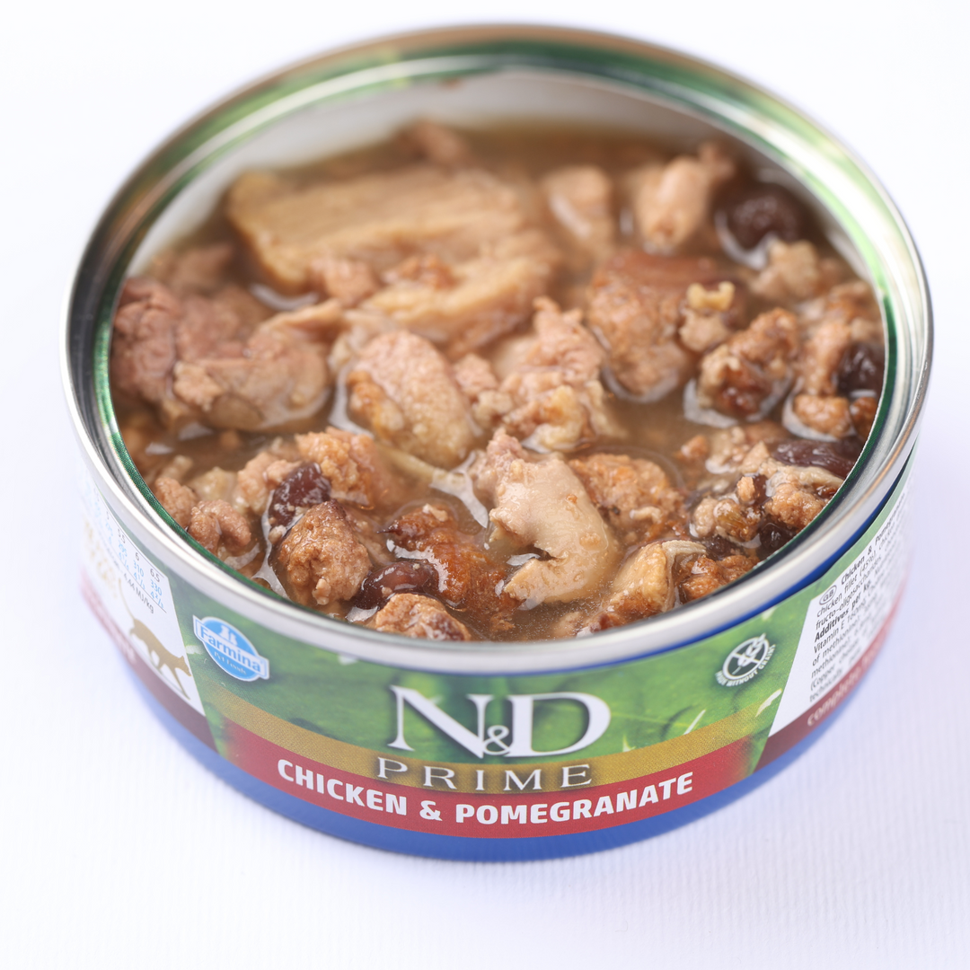 Hrană umedă pisică Farmina N&D PRIME pui & rodie hrană umedă 70 gr