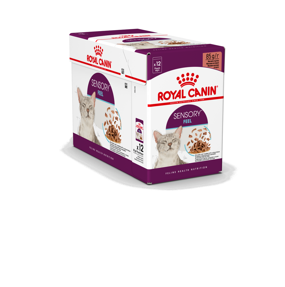 Royal Canin Sensory Feel, hrana umeda pisici, stimularea simtului tactil (in sos), 12 x 85 g