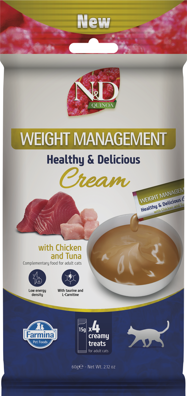 N&amp;D QUINOA WEIGHT MANAGEMENT CREAM CU PUI &amp; TON, 4x15 GR