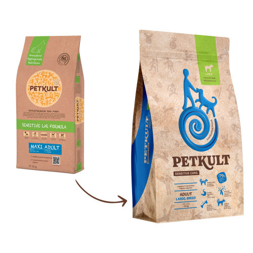 Hrana uscata pentru caini Petkult Sensitive Care Adult Large Miel si Orez 12kg