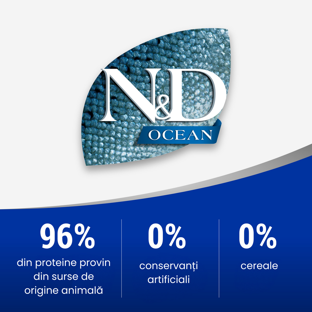 Hrana Umeda Pisici Farmina N&amp;D PND070142 | Ton, Calamar, Crevete, 70gr